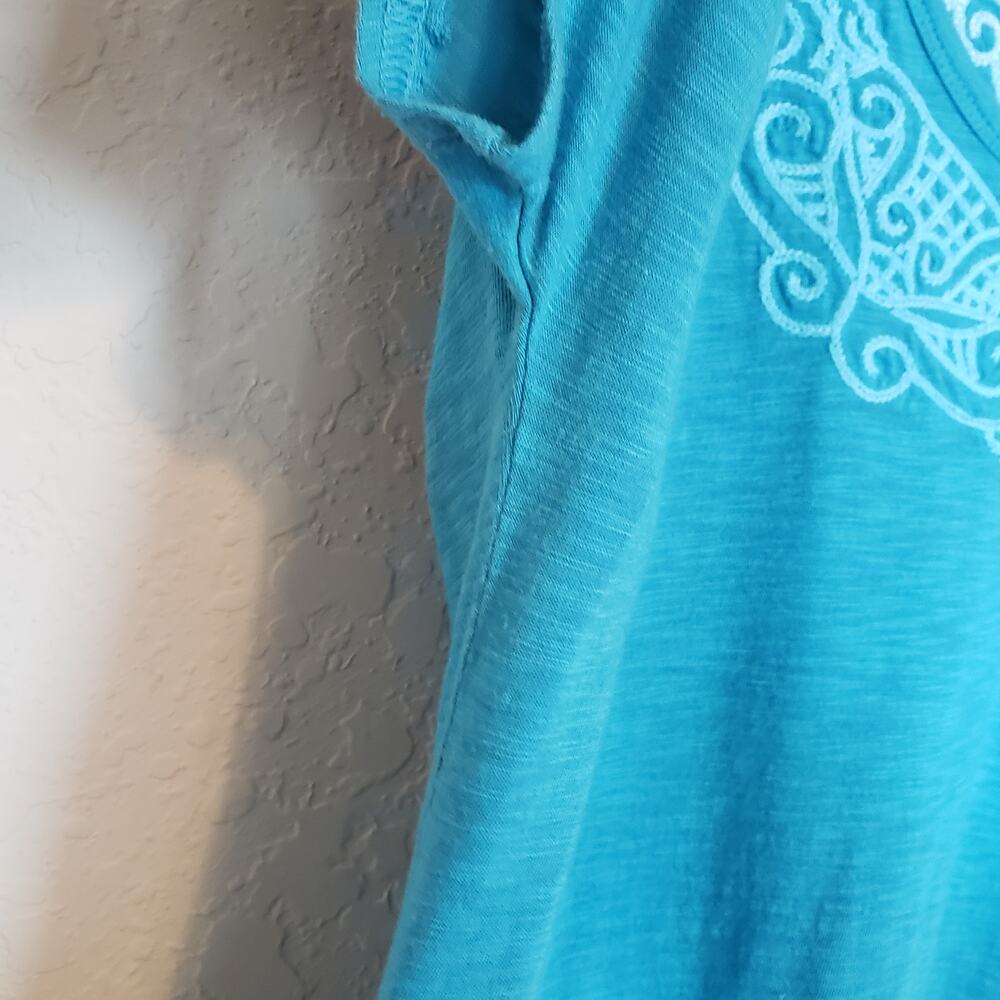 Athleta Embroidered Blue Taj Tunic Dress Women's Small Casual - Picture 5 of 9